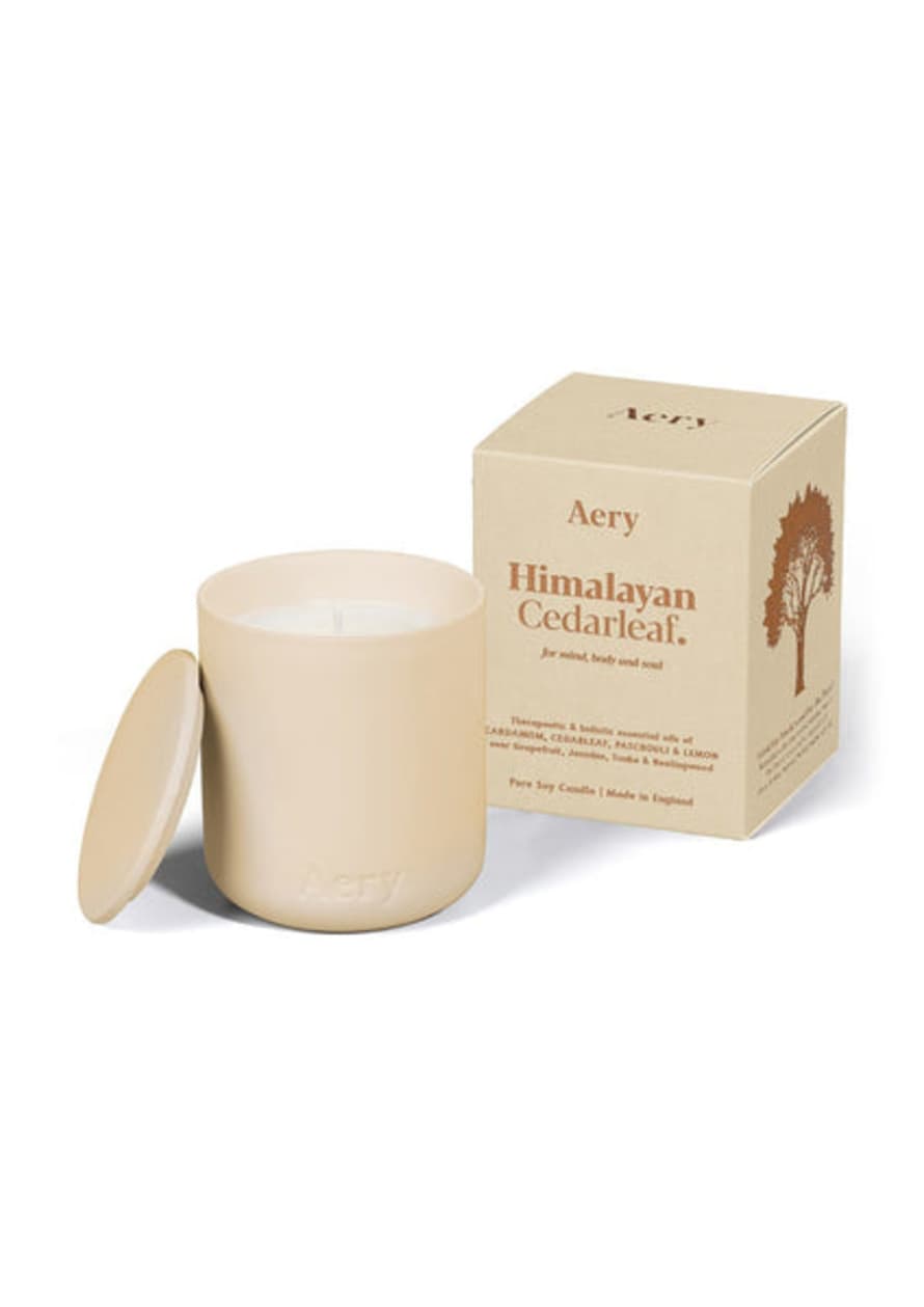 Aery Aery Himalayan Cedarleaf Scented Candle - Cream Clay