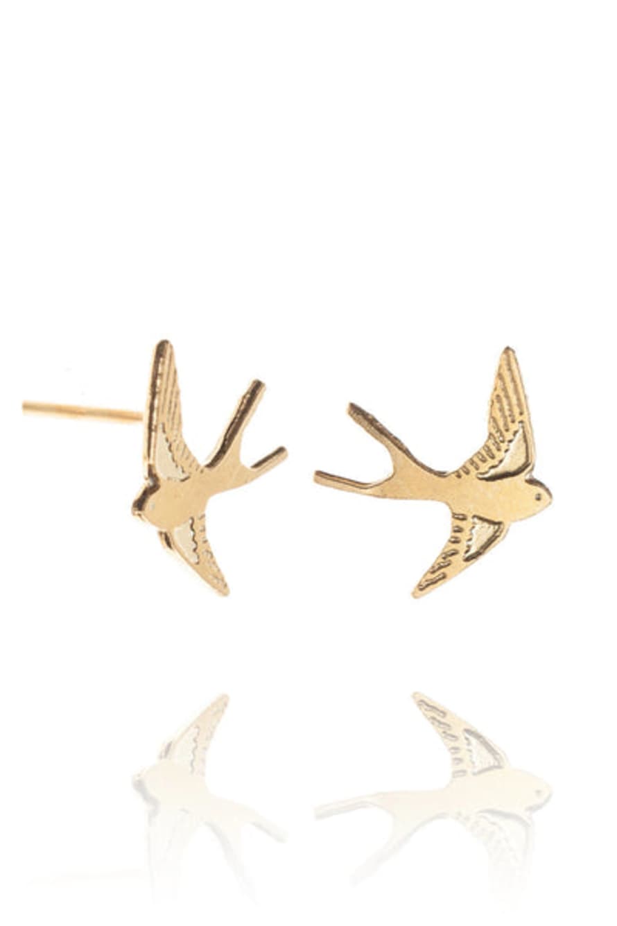 Amanda Coleman Amanda Coleman Swallow Stud Earrings - Gold