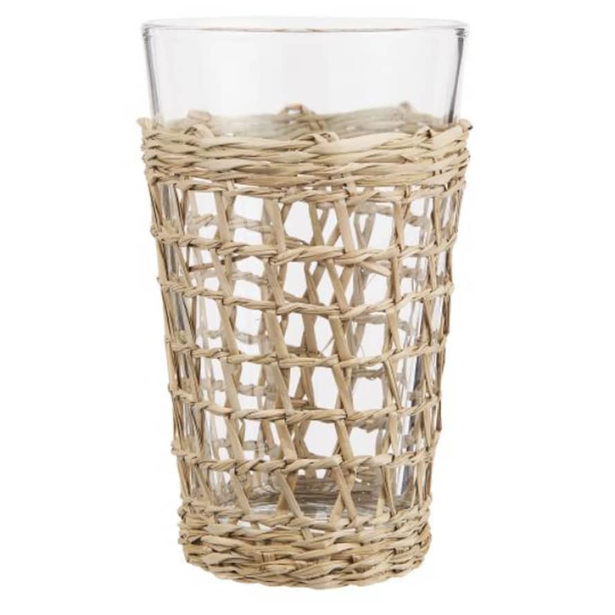 Ib Laursen Drinking Glass with Straw Weaving