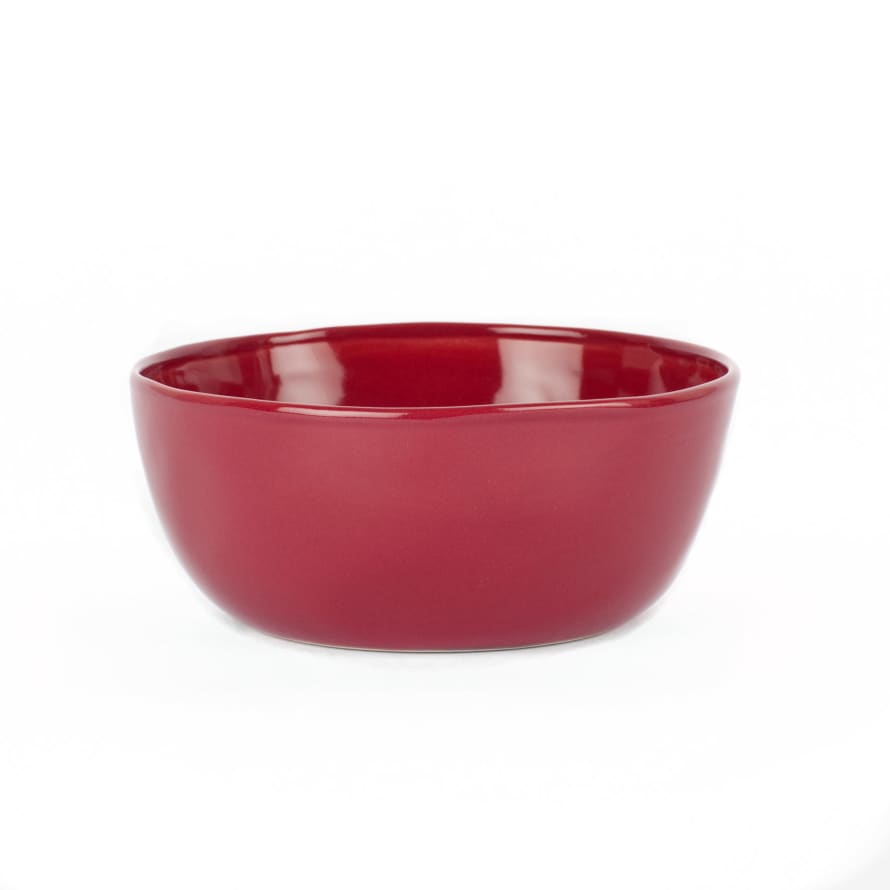Quail's Egg Raspberry Ceramic Dipping Bowl Large
