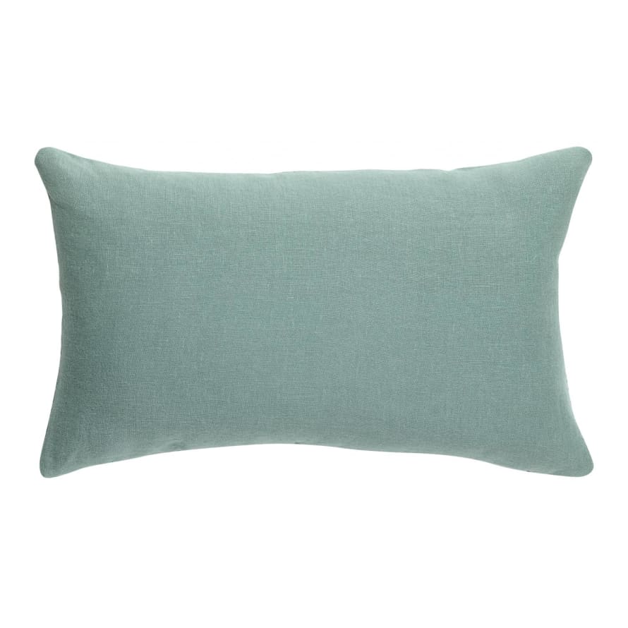 Vivaraise Zeff Linen Cushion, Vert de Gris, 30x50cm