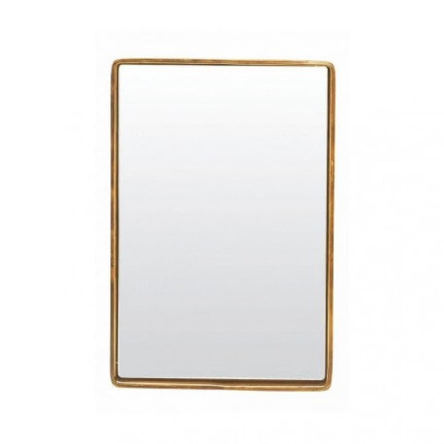 House Doctor Mirror Reflection Metal Brass 30 X 20 X 4 Cm