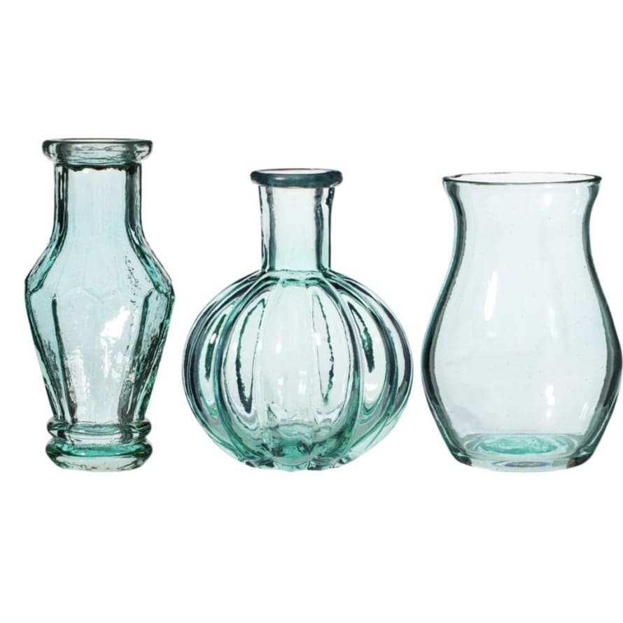 Sass & Belle  Three Vintage Style Glass Bud Vases