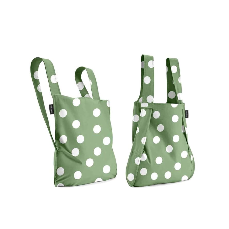 Notabag Shopper Backpack – Olive Dots