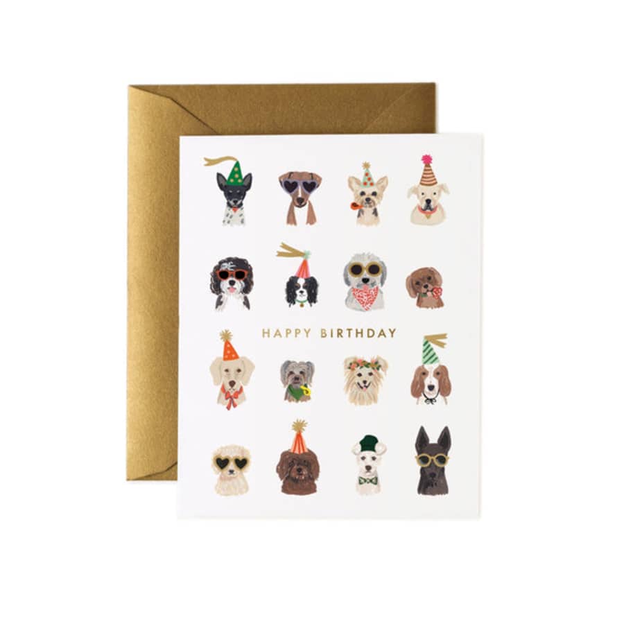 Rifle Paper Co. Birthday Card Party Pups