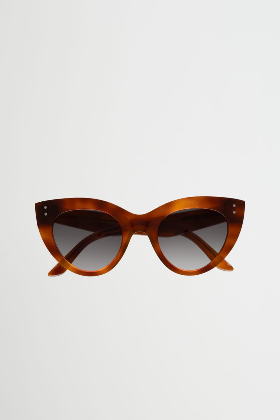 Monokel Eyewear June Amber - Grey Gradient Lens Sunglasses 
