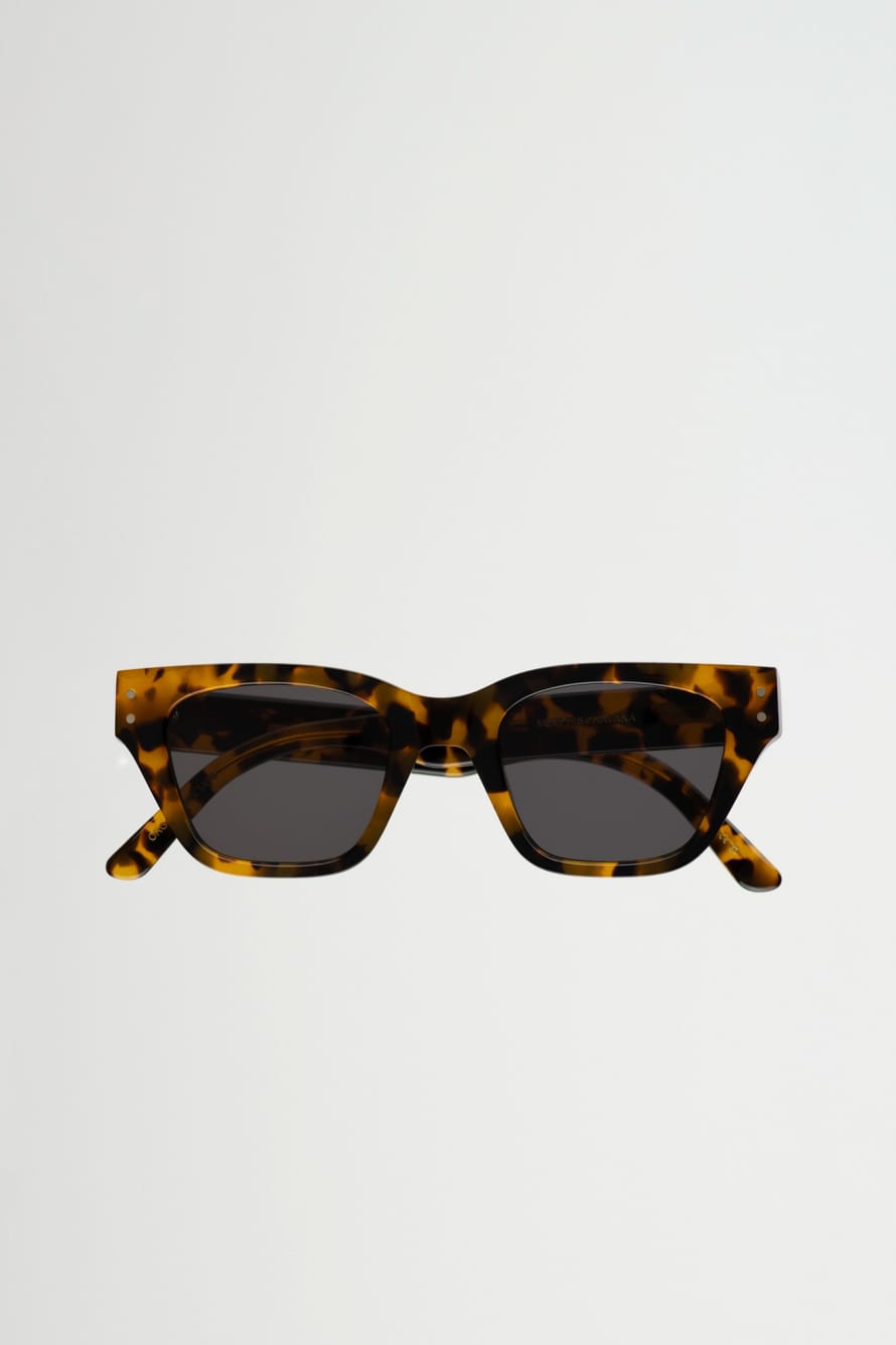 Monokel Eyewear Memphis Havana - Grey Solid Lens Sunglasses 