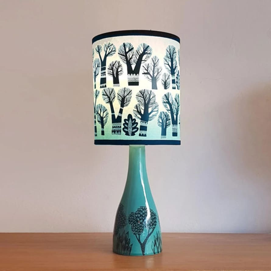 Lush Designs Small Teal Tree Lamp Shade
