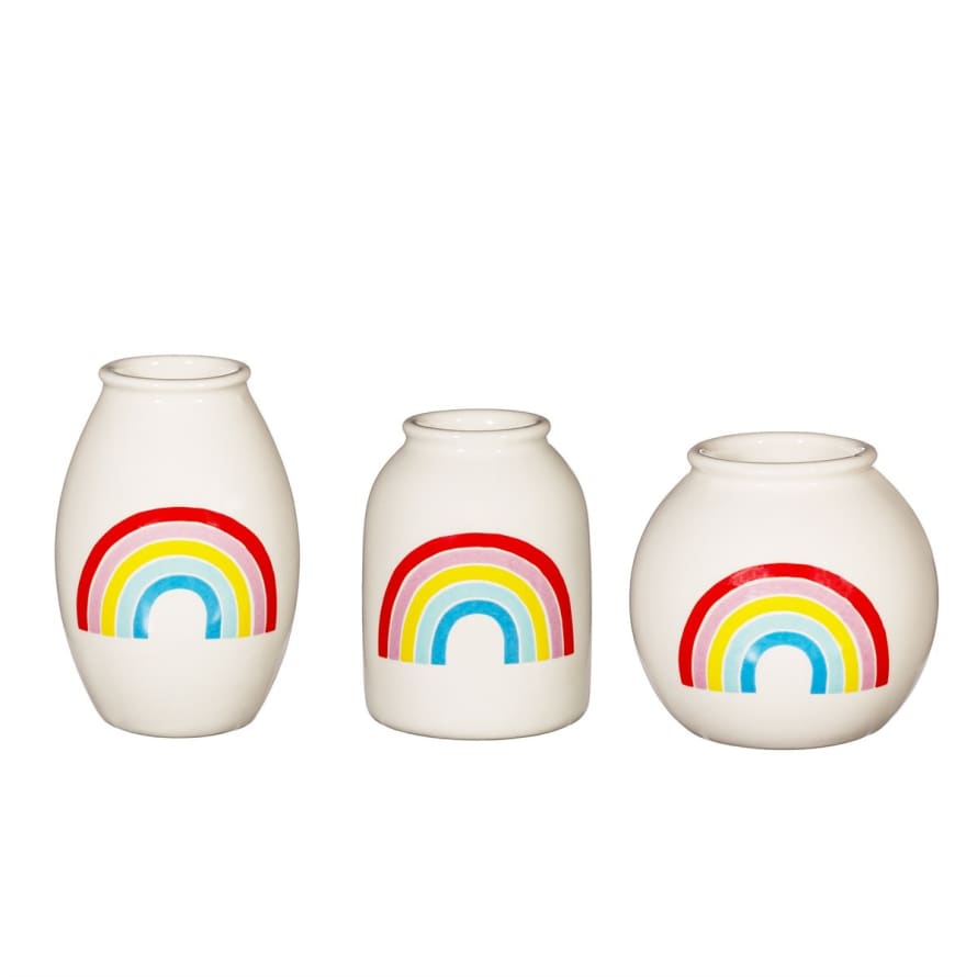 Sass & Belle  Rainbow Vases- Set Of 3