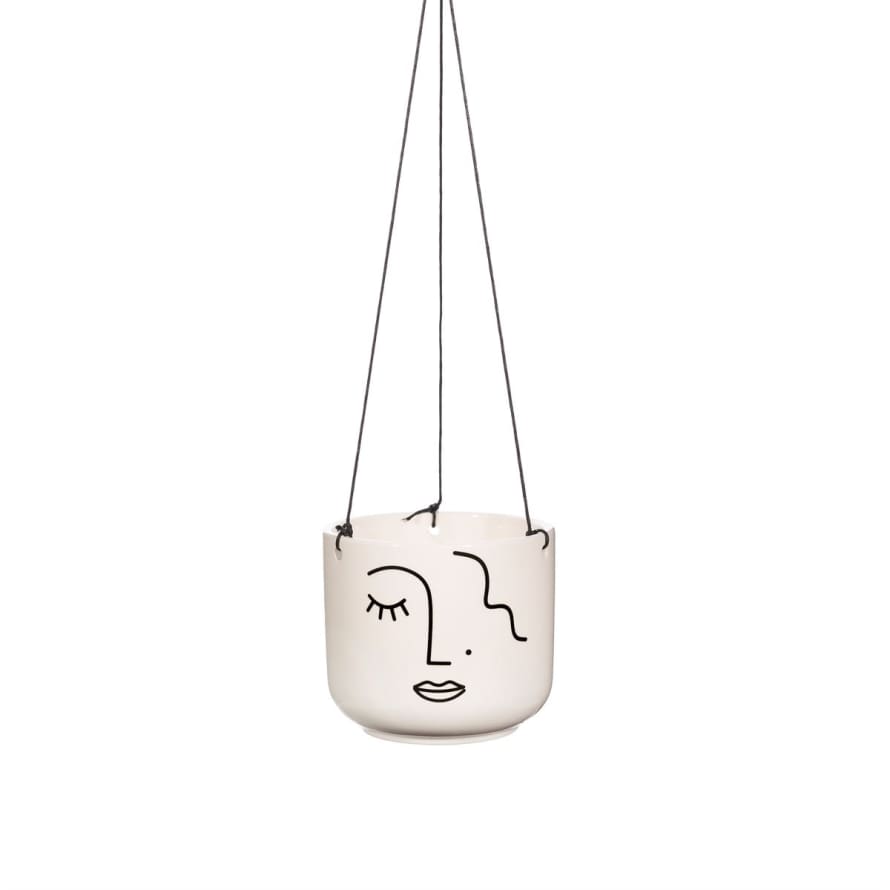 Sass & Belle  Abstract Face Hanging Planter