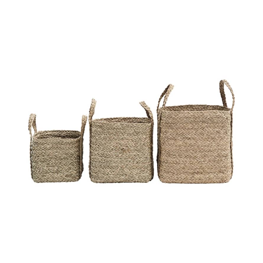 House Doctor Set of 3 Sikar Seagrass Baskets