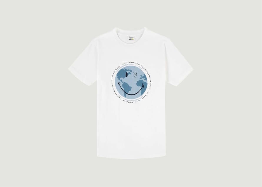 Knowledge Cotton Apparel  Smiley Earth T-shirt