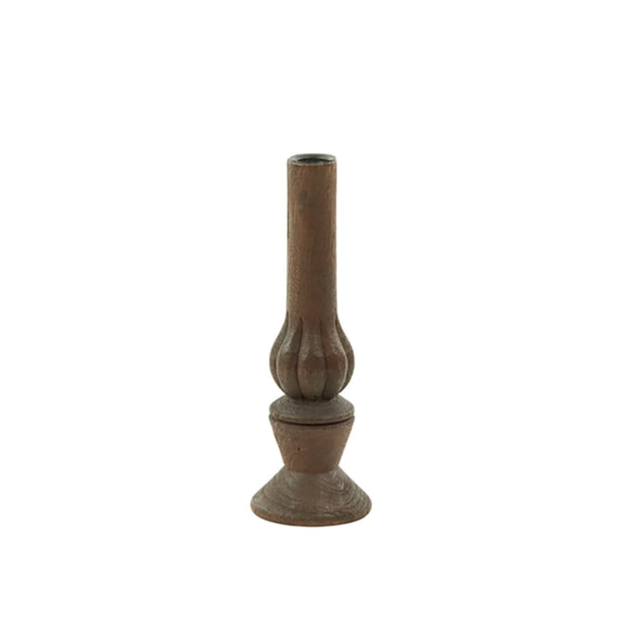 Light & Living 'tavola' Turned Wooden Candle Stick, Small