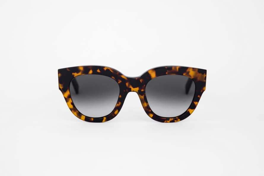 Monokel Eyewear Cleo Havana / Grey Gradient Lens Sunglasses