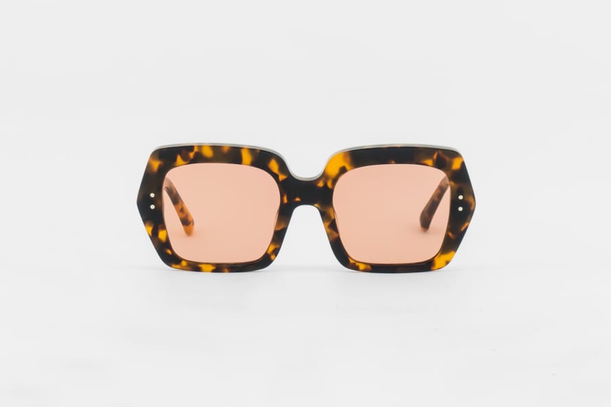 Monokel Eyewear Kaia Havana / Orange Solid Lens