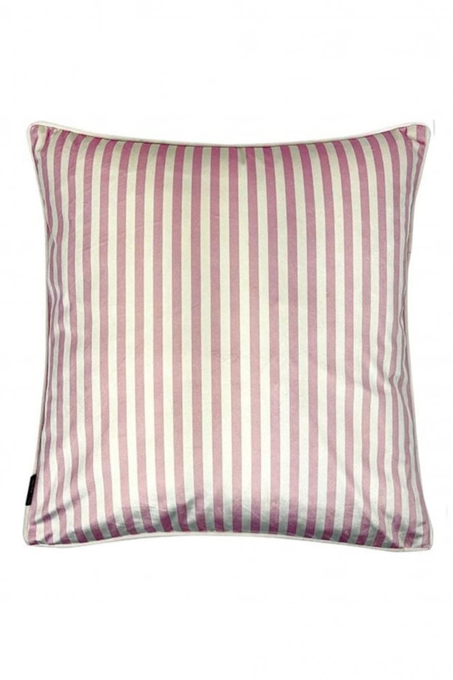Vanilla Fly Pink And Cream Stripe Cushion