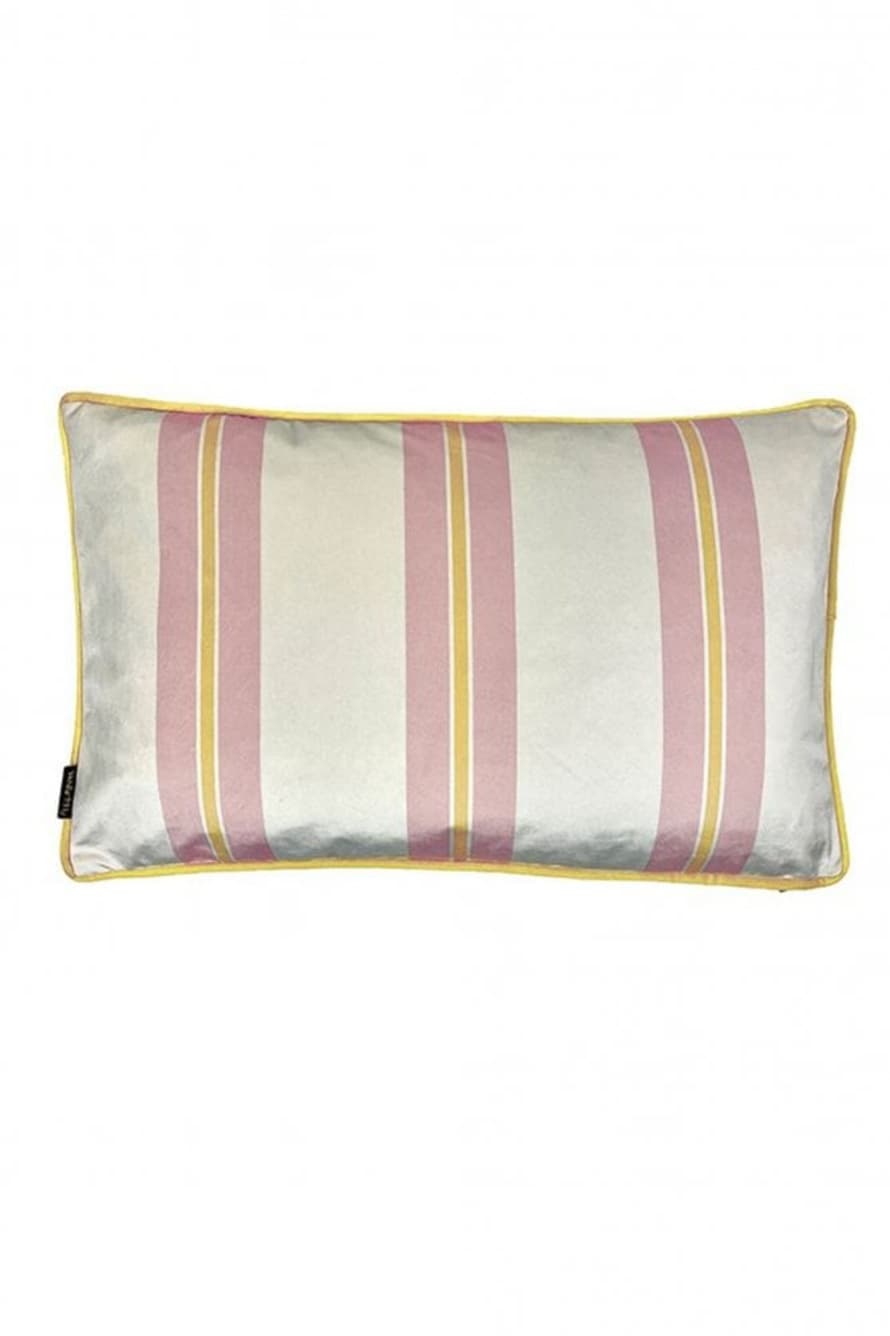 Vanilla Fly Pink And Golden Stripe Cushion