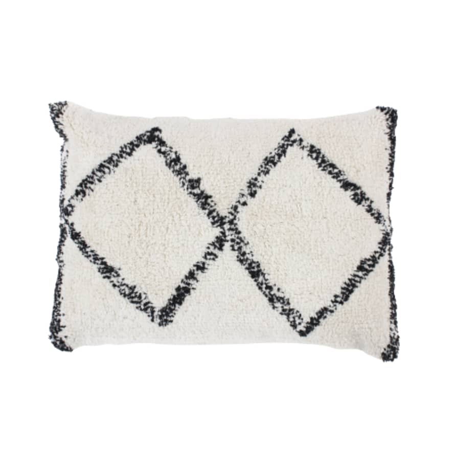 80 × 60cm Cotton losange Print Berber Cushion