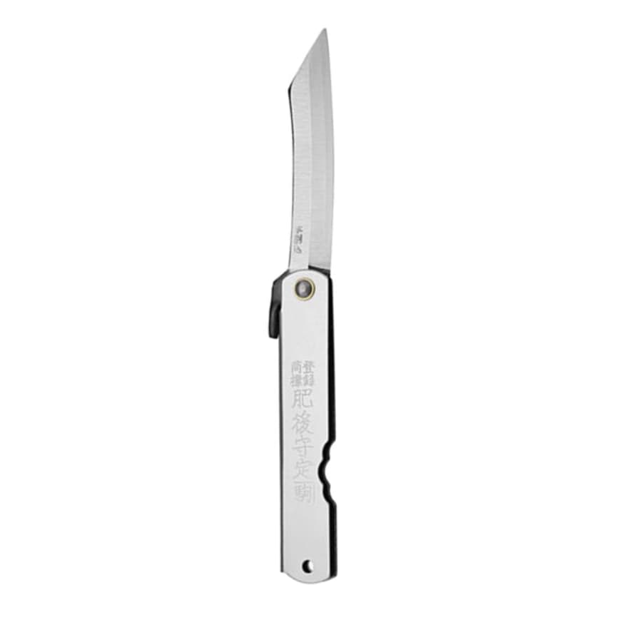 Japan-Best.net Higonokami Silver Plated Folding Knife