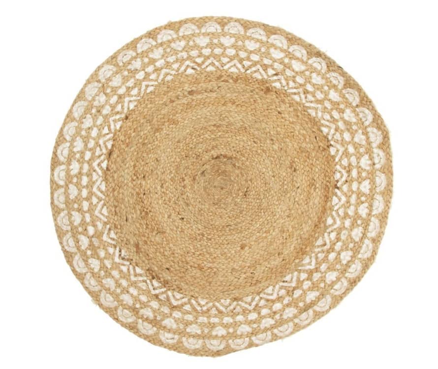 Sass & Belle  Round Jute Painted Rug