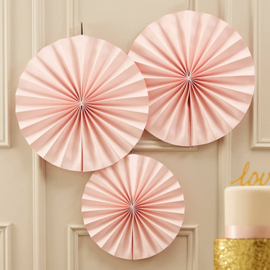 Ginger Ray Pink Pinwheel Paper Fan Decorations