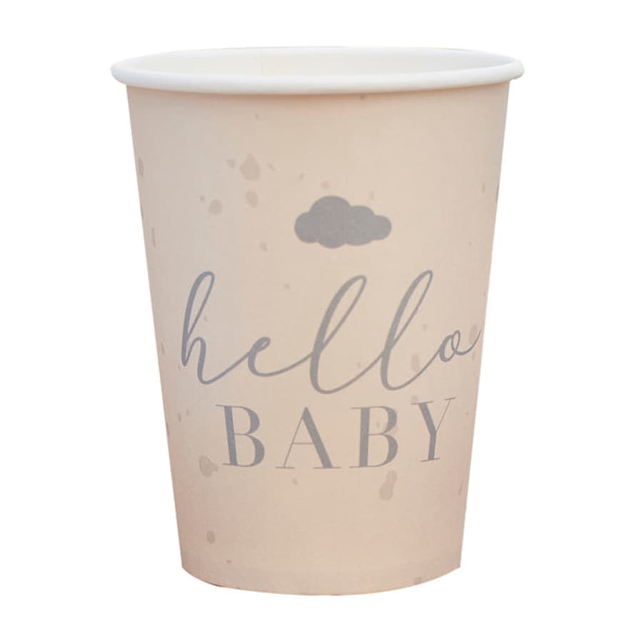 Ginger Ray Hello Baby Neutral Baby Shower Cups