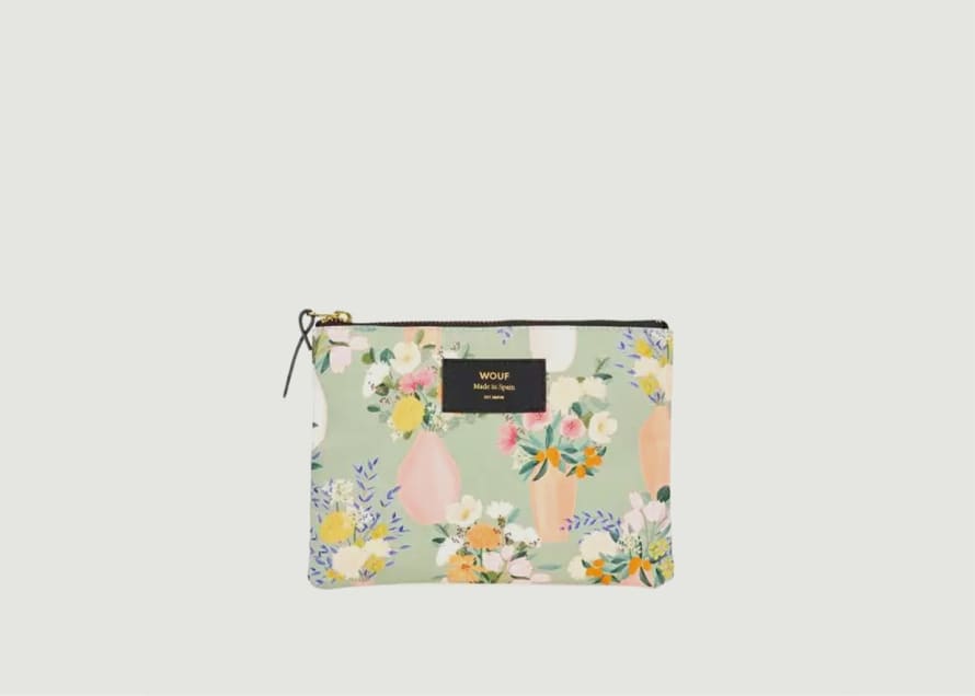 Wouf Large Clutch Bag With Flowers Aïda