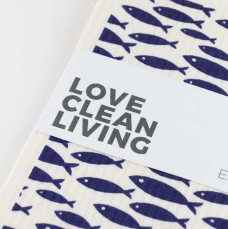 Love Liga Eco Dish Cloths S/2 - Mackerel & Sunshine