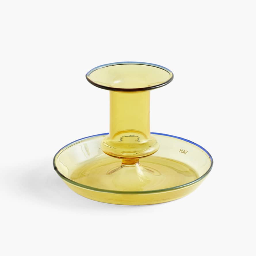 HAY Yellow Flare Candleholder - Small