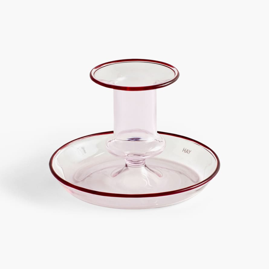 HAY Pink Flare Candleholder - Small
