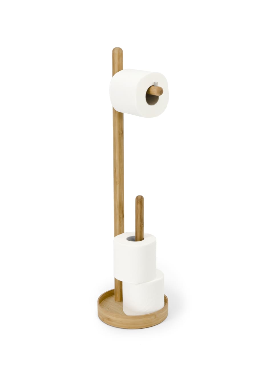 Wireworks Bamboo Yoku Freestanding Toilet Roll Holder