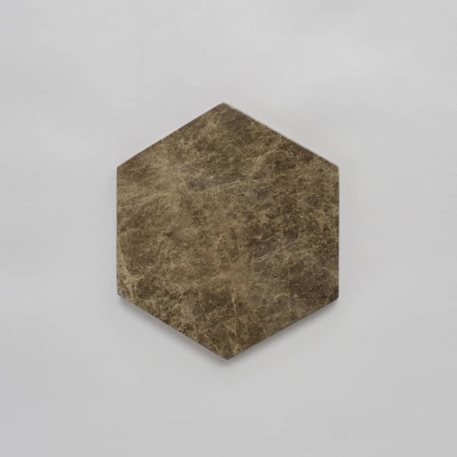 Kiwano Concept Emparador Marble Hexagon Platter Small