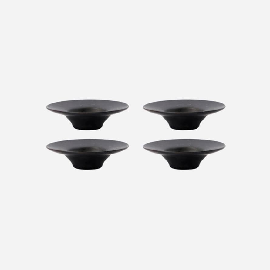 House Doctor Pion Egg Cups Black Brown 4 Pcs