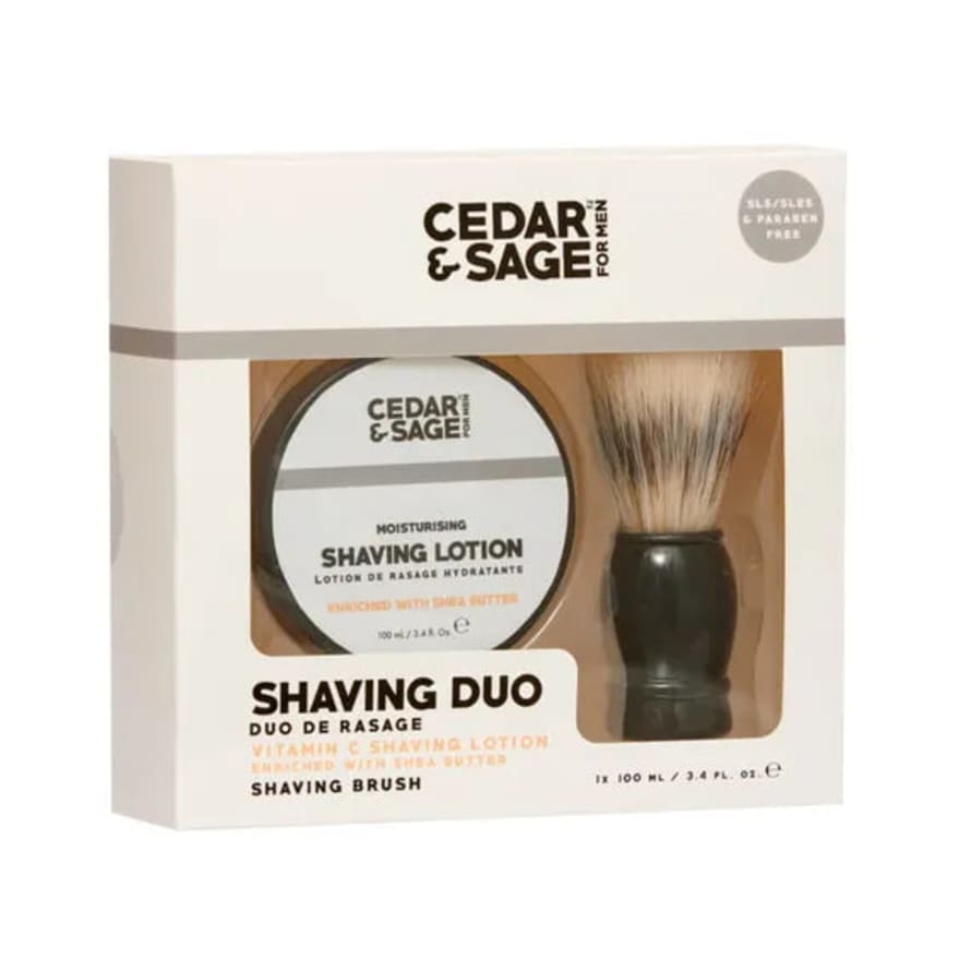 Cedar &  Sage Shaving Duo
