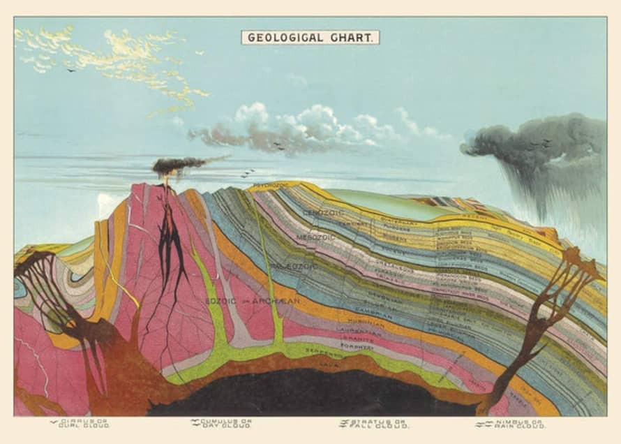 Cavallini & Co Geological Chart Poster