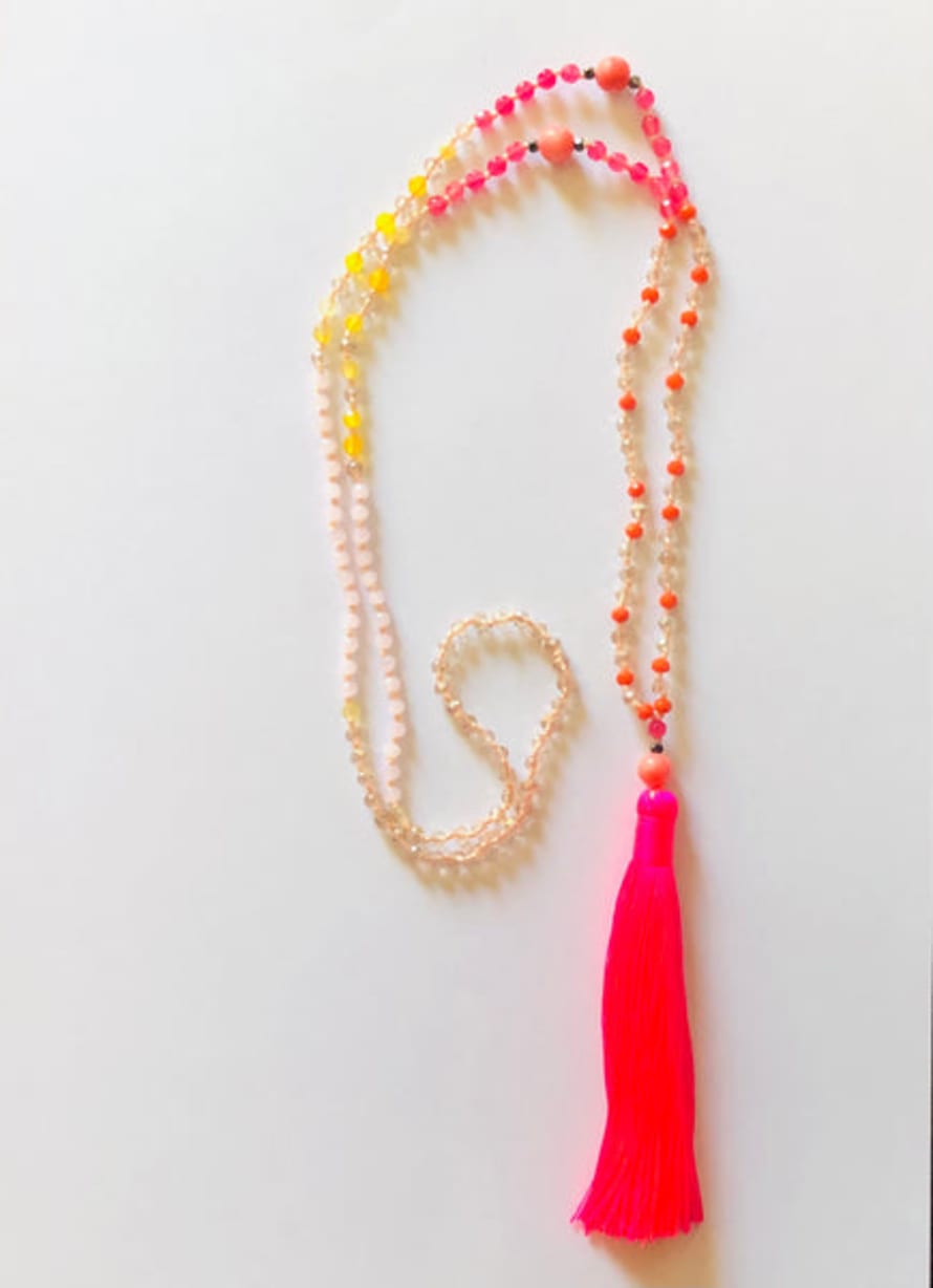 Tribe & Fable Tropical Paradise Tassel Necklace