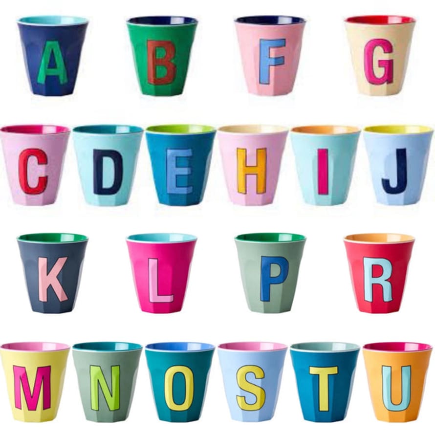 rice Alphabet Melamine Cups
