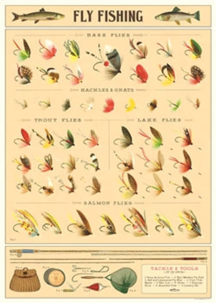 Cavallini & Co Fly Fishing Poster