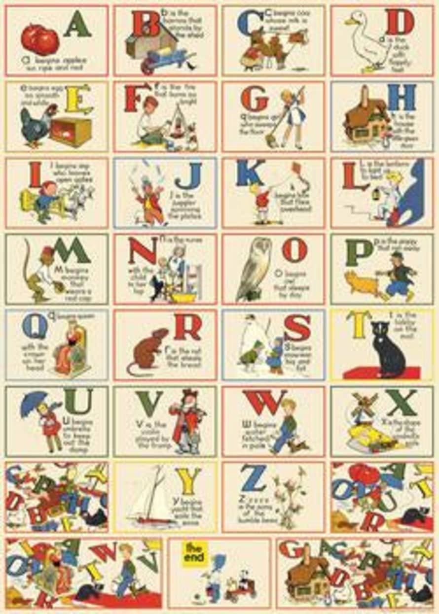 Cavallini & Co Alphabet Poster