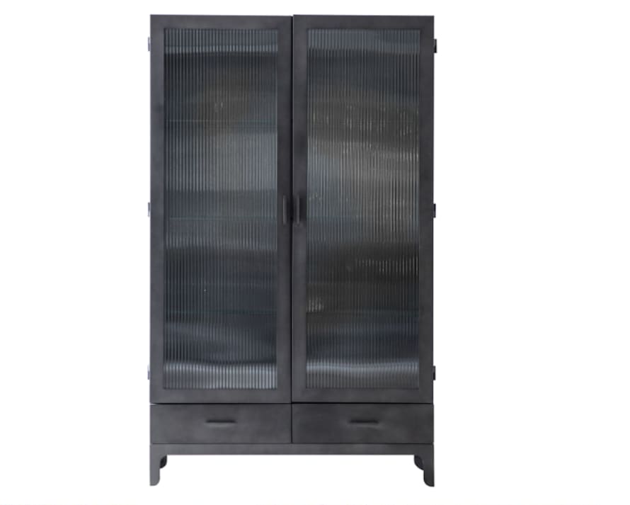 Gallery Direct Rippled Two Door Display Unit