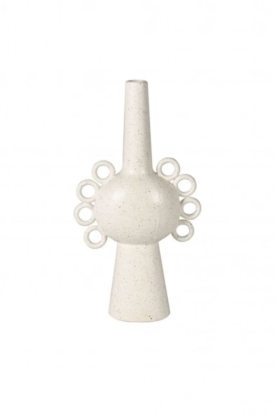 The Home Collection Cream Loop Ceramic Vase - Small