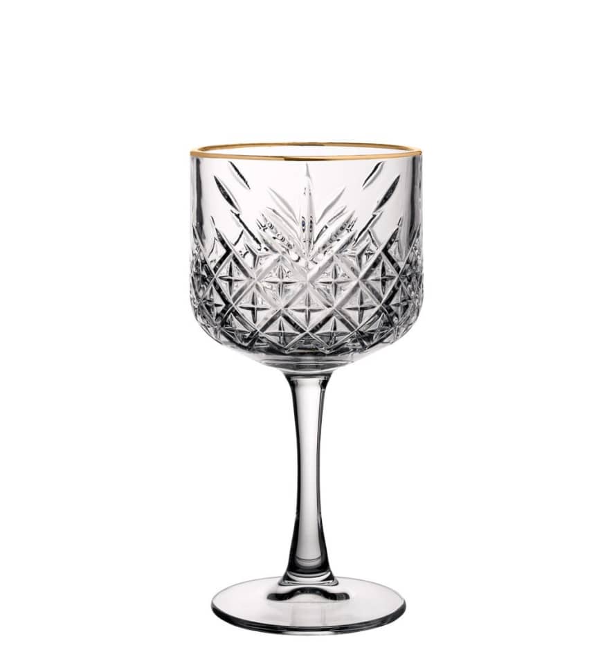 The Forest & Co. Set of Two Gold Rimmed Cocktail Glasses