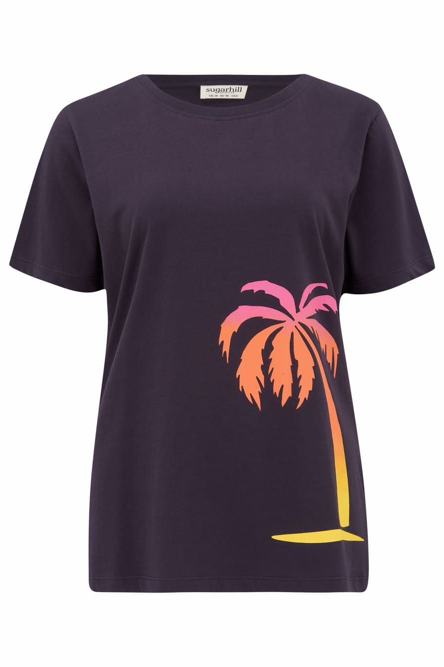 Sugarhill Brighton Maggie Palm Print T Shirt