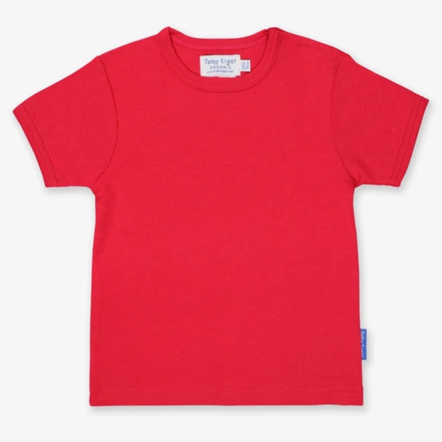 Toby Tiger Organic Basic T-shirt - Red