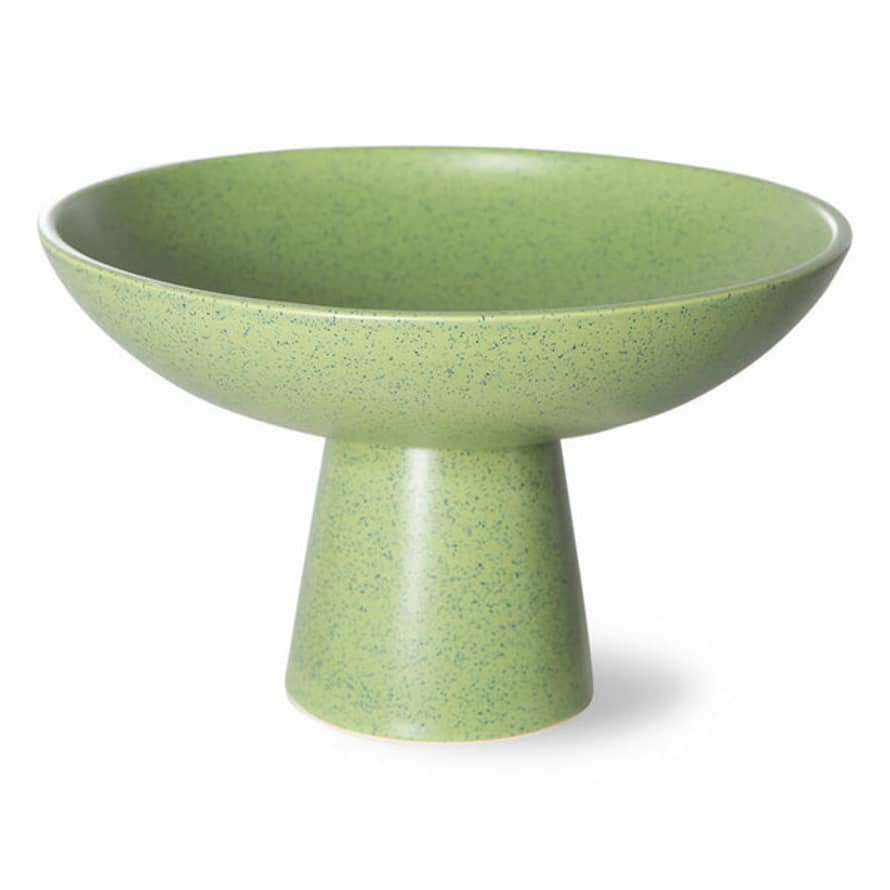 HK Living | The Emeralds Ceramic Bowl On Base Medium - Pistachio