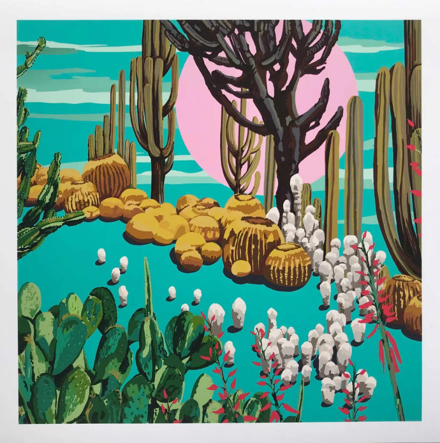Rosie Reiter Cactus Garden Series 1 Art Print