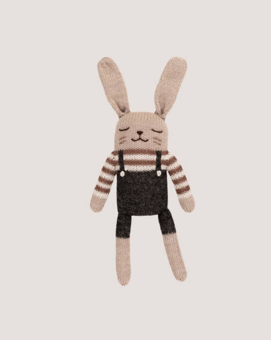 Organic Zoo Bunny Soft Toy - Black Overalls
