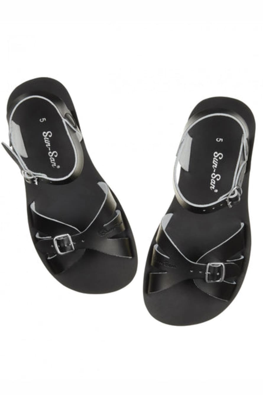 Salt-Water Boardwalk Black Sandals