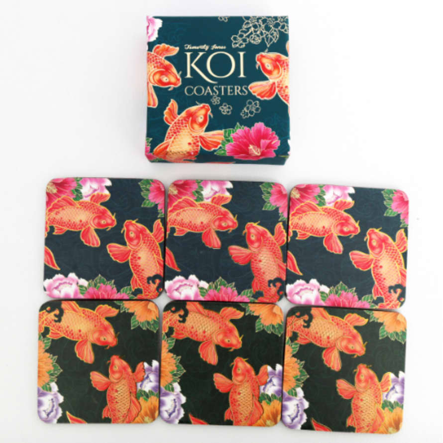 Temerity Jones Koi Coasters : Pack of 6