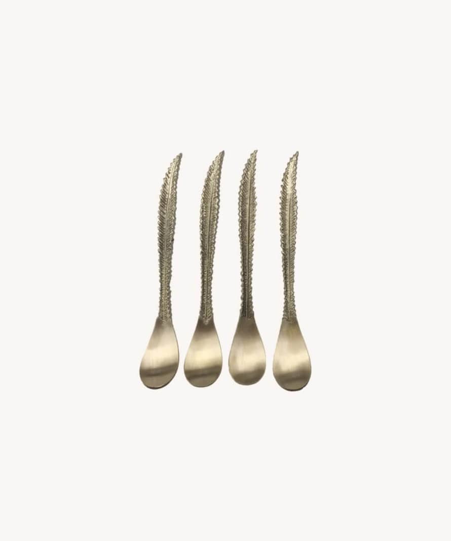 Doing Good Set Of Three Gold Feather Spoons